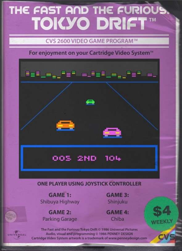 Atari 2600 The Fast And the Furious